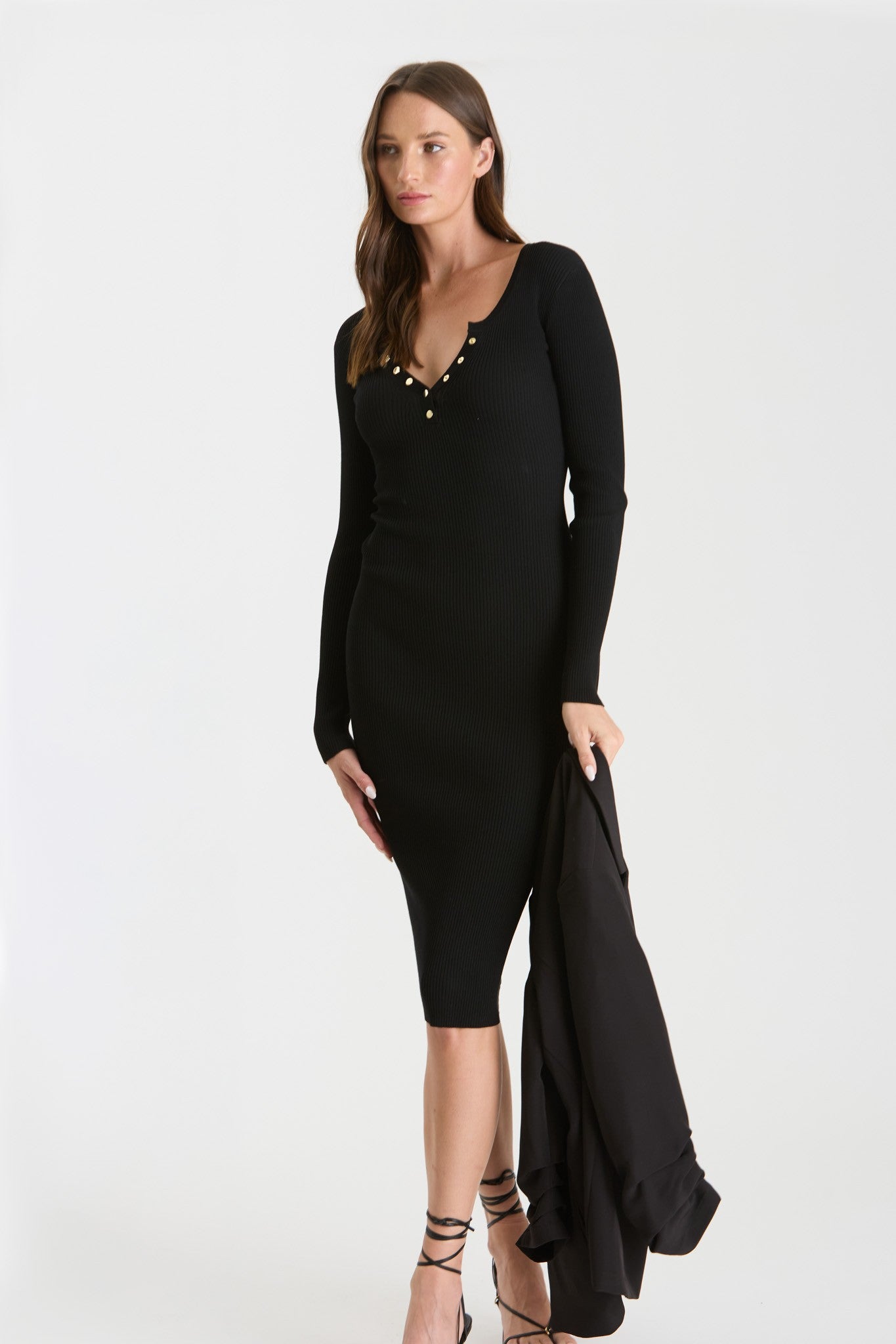 The Henley Rib Knit Dress