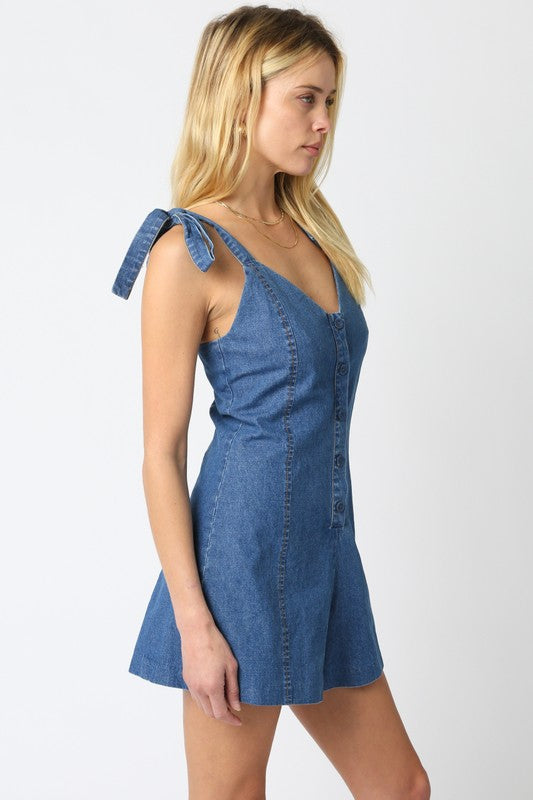 Michelle Denim Romper