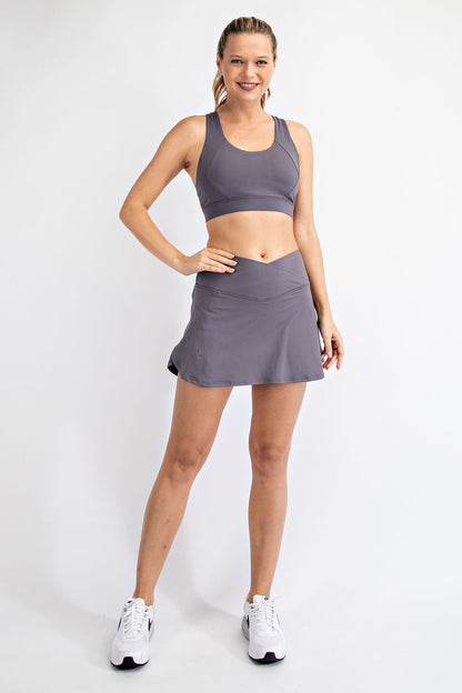 Rae Criss Cross Sportsbra - Titanium
