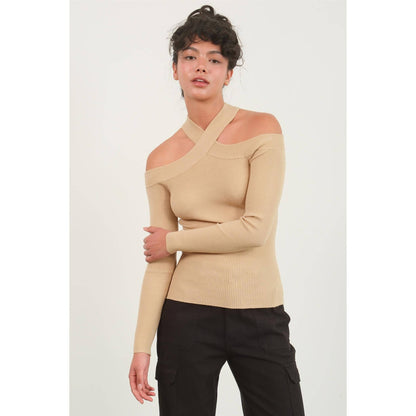 The Reiss Halter Top - Taupe