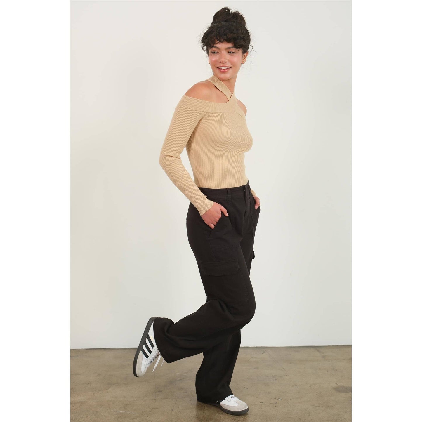 The Reiss Halter Top - Taupe