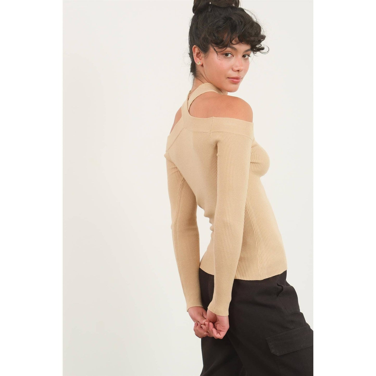 The Reiss Halter Top - Taupe