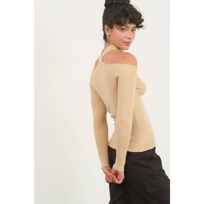 The Reiss Halter Top - Taupe