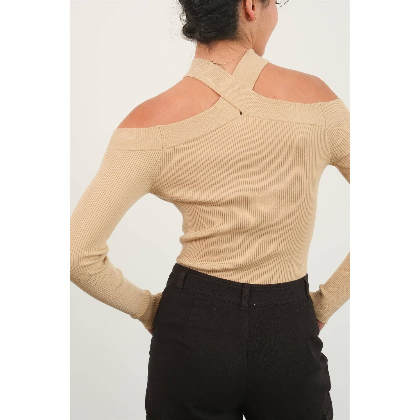 The Reiss Halter Top - Taupe