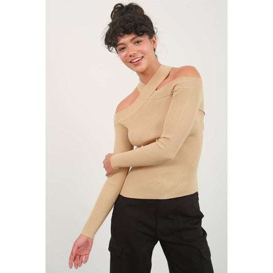 The Reiss Halter Top - Taupe